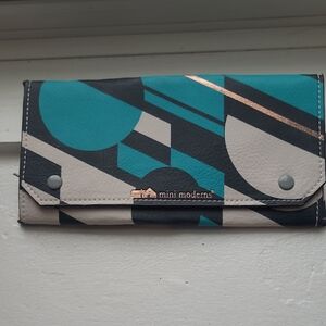 Teal & Black Foldable Pouch